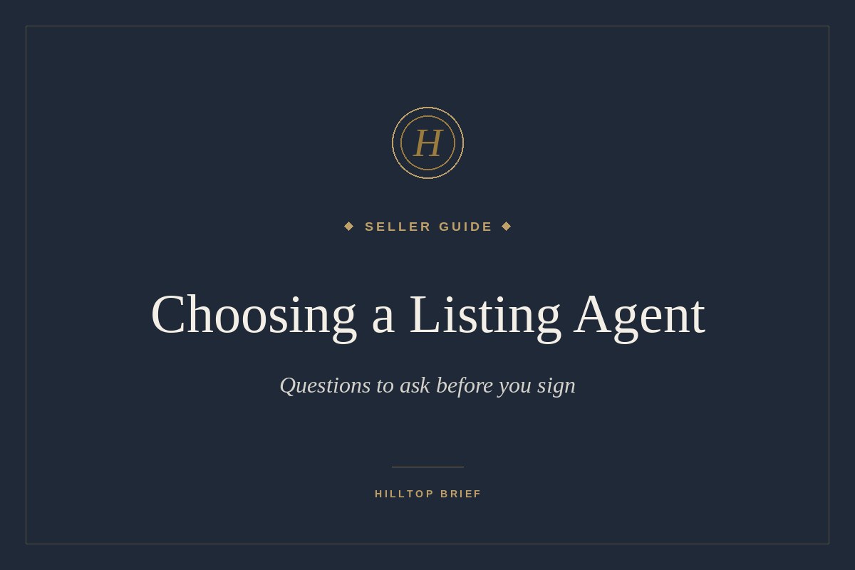 Choosing a Listing Agent for a Hilltop Home cover image