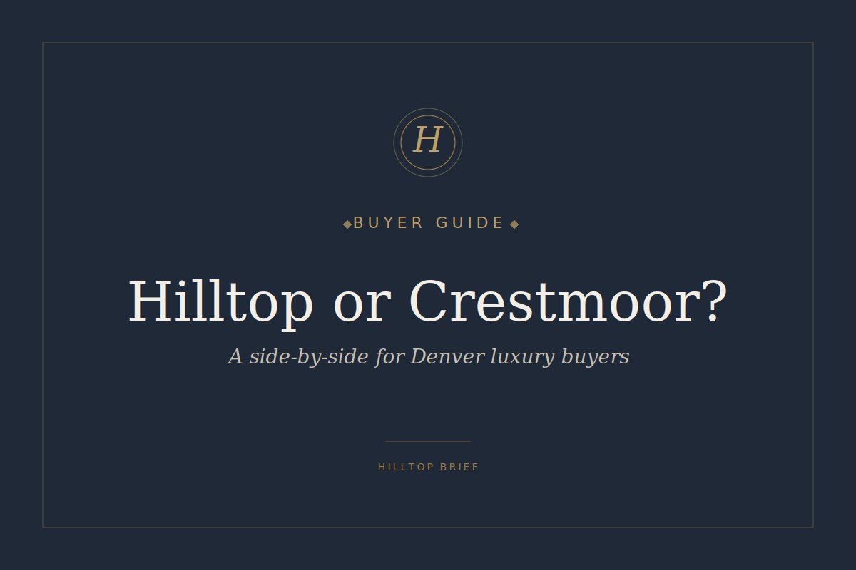 Hilltop vs. Crestmoor buyer's guide